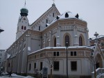 Rosenheim church St. Nikolaus in winter season